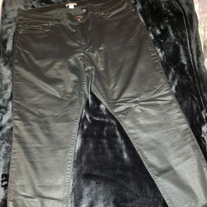 Silky jean/ leather